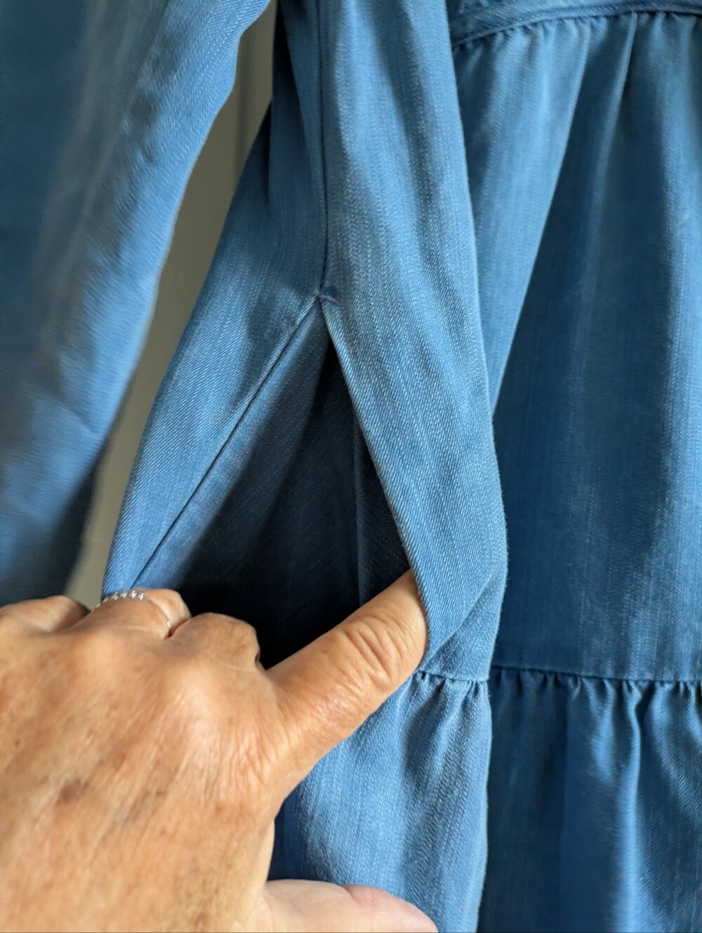 Old Navy Peasant/Cottagecore Blue Dress- M - Picture 5 of 7